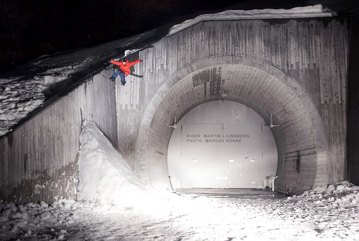 Hårig bombdrop to wallride.. Foto: Marcus Rönne. Åkare: Martin Ljungberg.