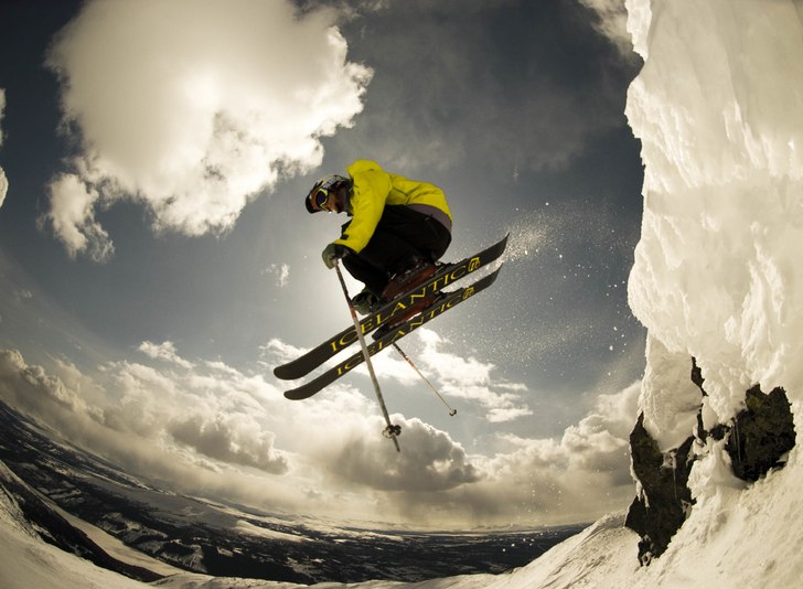 Icelantic session en grym aprildag. Foto: Erik Hammarsten. Åkare: Petter Elfsberg.