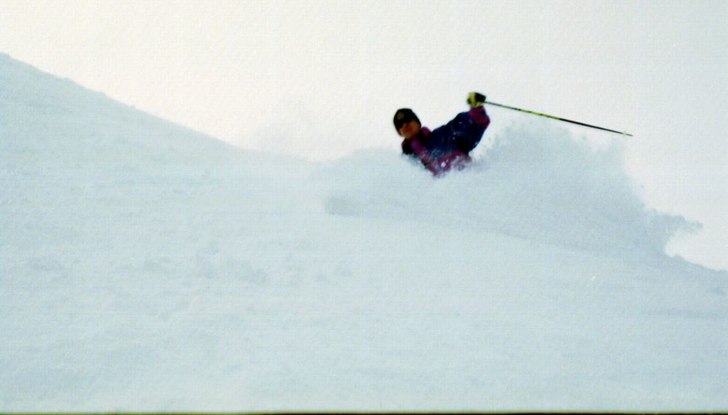 The Shoulder i nysnö.. Foto: Håkan. Åkare: Perra.