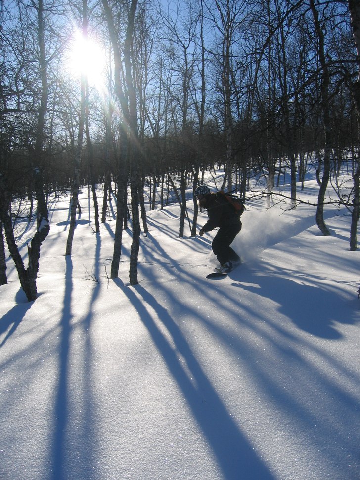 en schysst heli-skiing dag.. Foto: Pundar Luder Nr1. Åkare: Skägget MadMike Högberg.