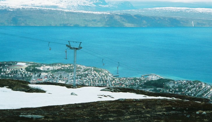 Världens vackrast belägna skidbacke enligt mig.. Foto: Andreas Wuopio.