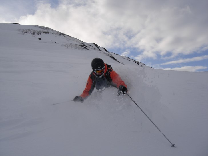 Har var det snö... Foto: Samuel(Guide Gränsen). Åkare: Martin koitrand.