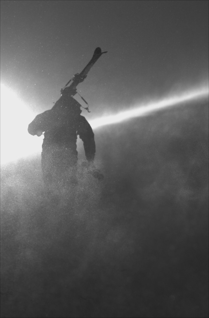 Vi kom ner lite fel och fick hika lite tillbaka up. Foto: Patrik Nyrén. Åkare: Tobbe Skägget.