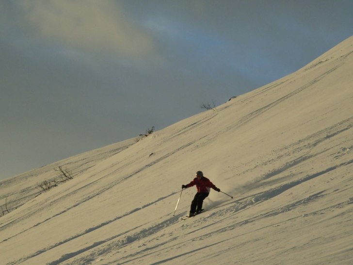 Fett skön offpist i juletid. Foto: Daniel Åkerström. Åkare: Ligisto Jr.