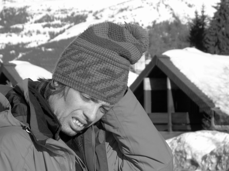 Foto: Johan Jonsson. Åkare: Free Radicals huvudfilmare Bergman kliar sig i huvudet. Finns ingen anledning egentligen..