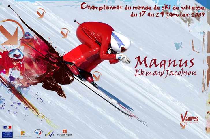 Speedski world championships Vars 2009. Foto: Serge Briand. Åkare: Magnus Jacobson.