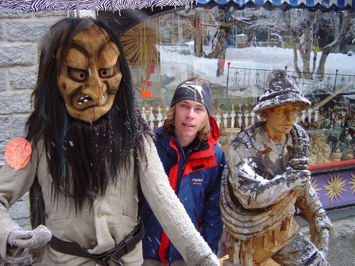 Jag å polarna i Zermatt( Jag e han i mitten). Foto: Anders. Åkare: Ted.