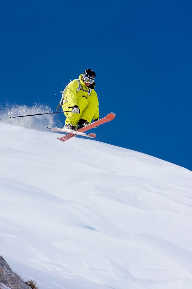 Första dagen vi var ute och fotar ihop, så vi ko. Foto: Magnus Olsson. Åkare: Johan Olsson (Josslo här på Freeride).