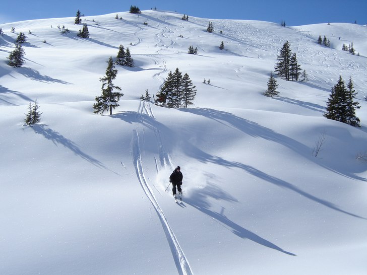 Nice bild från sportlovet! Snöat och varit mulet. Foto: Jonatan Linsmeier. Åkare: Joel Lundin.