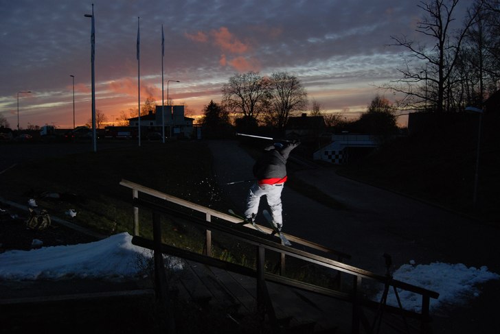 Vi fick leka lite, och efter polisen hade trakasse. Foto: Seth Nordström. Åkare: Joakim Nilsson.