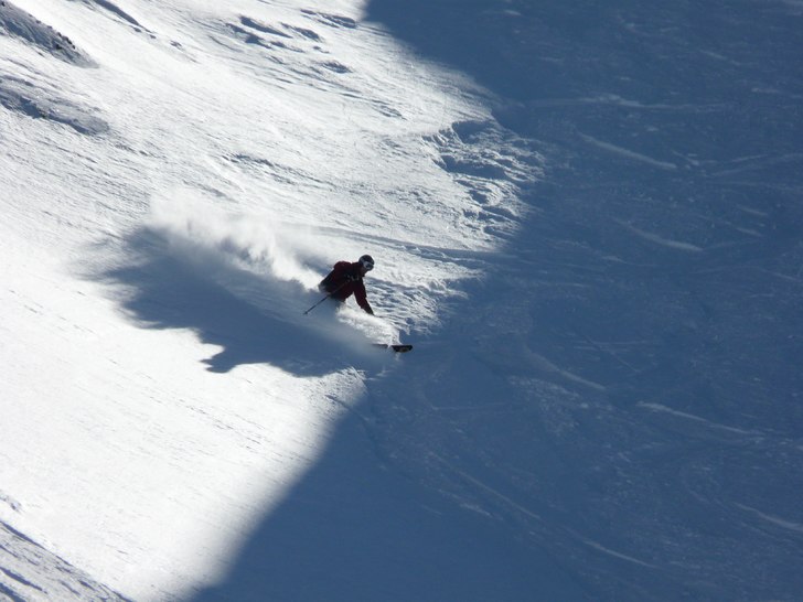Efter en kort vandring hittade vi denna orörda sl. Foto: Emil Björklund. Åkare: Tomas Blomberg.