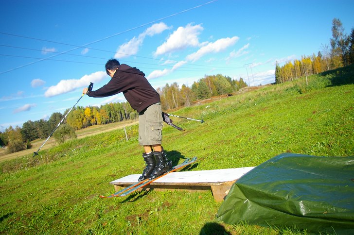 Våran railsession igår. . Foto: Jack Lundberg. Åkare: Bill Lundberg.