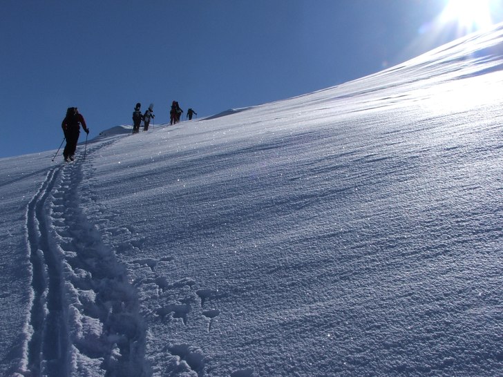 Mycket fin topptur, med grymma snöförhållanden. Foto: Mårten Lundin.