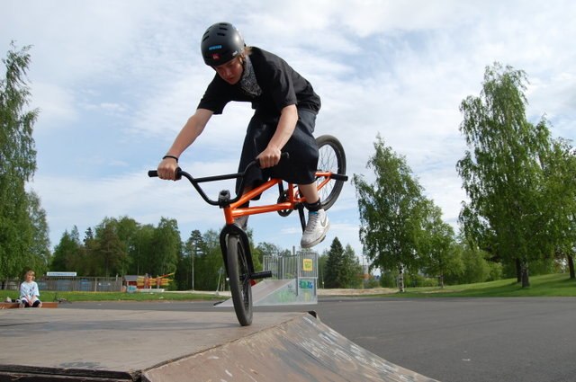 kände för att stå på framhjulet lite. Foto: markus selberg. Åkare: jag..