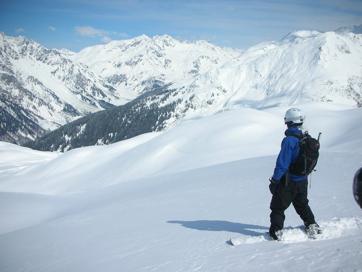Sonnenkopf till Langen am Arlberg åket. Riktigt n. Foto: Robin Berntsson. Åkare: Per Arnsäter.