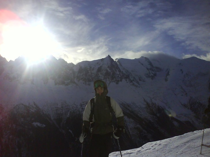 :D Chamonix   Mount blanc där uppe till höger me. Foto: Rasmus "Klain" Klasson. Åkare: Daniel Erlingfors.