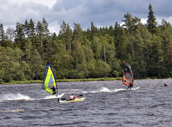 Kajakmanne var inte lika snabb som polarna =). Foto: Mario Lönnquist. Åkare: Natur.