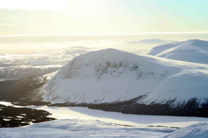 Borgahällan från toppen av Klöverfjället. Foto: Michael Gustafsson.