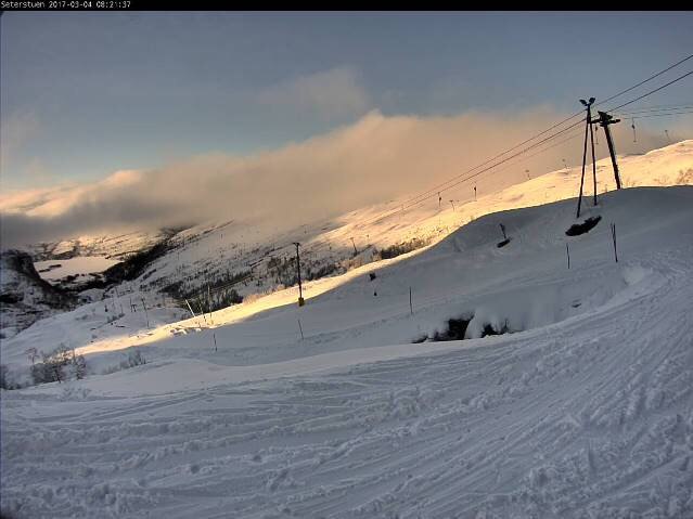 En flott dag!
Nå er det -1 grad, lettskyet pent v.