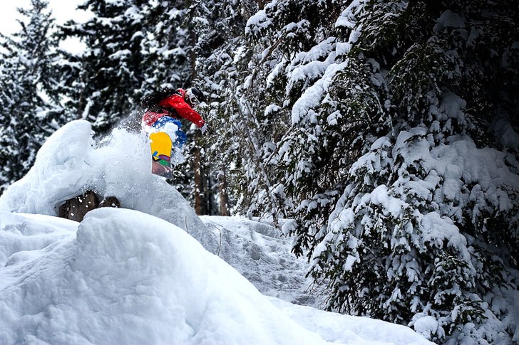 skogspuder efter ett rejält dump. Foto: Anton Hilling. Åkare: Johan Alfvegren.