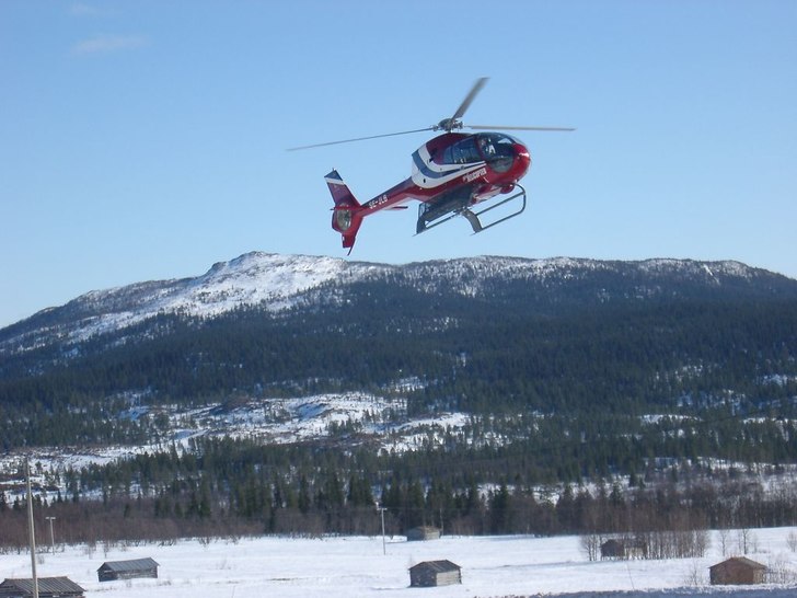 En dag med heli i Kittelfjäll. Foto: Johan Andersson.