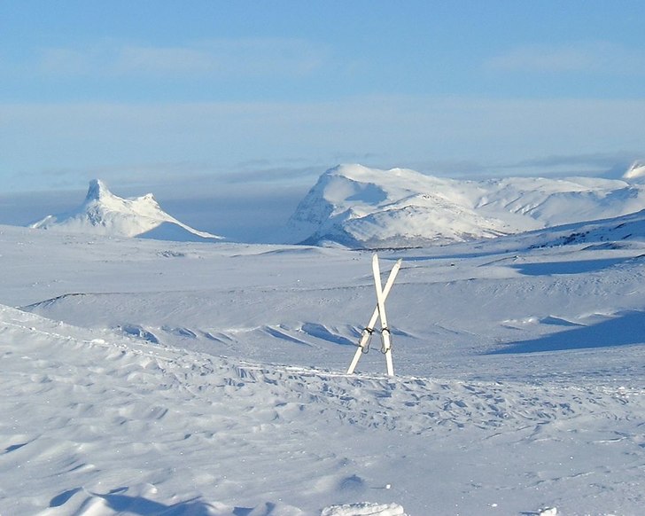 Fotot tagit under fjällmarchen, Det hitom skidorn. Foto: Anders Hansén.