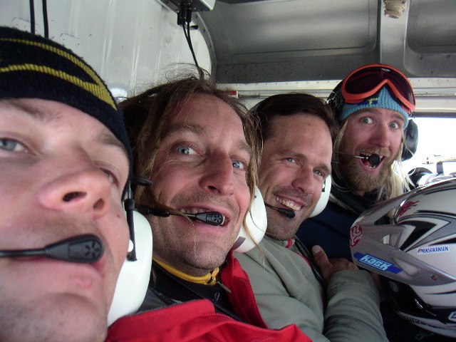 Lyckliga. Foto: Ape. Åkare: Ape, Kaj, Sverre, Jerk.