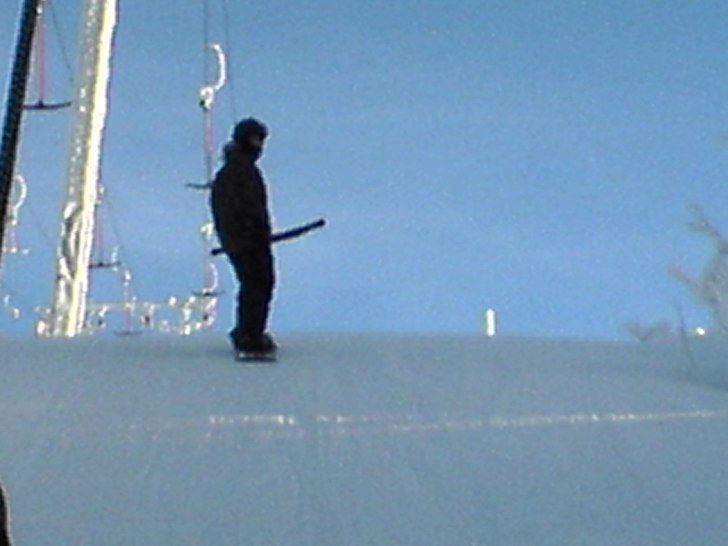 jag står i liften. Åkare: ja.