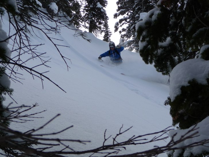 Gick att hitta en del djupsnö i kanada trots en d. Foto: Emma Ljunggren. Åkare: Rickard Ljunggren.