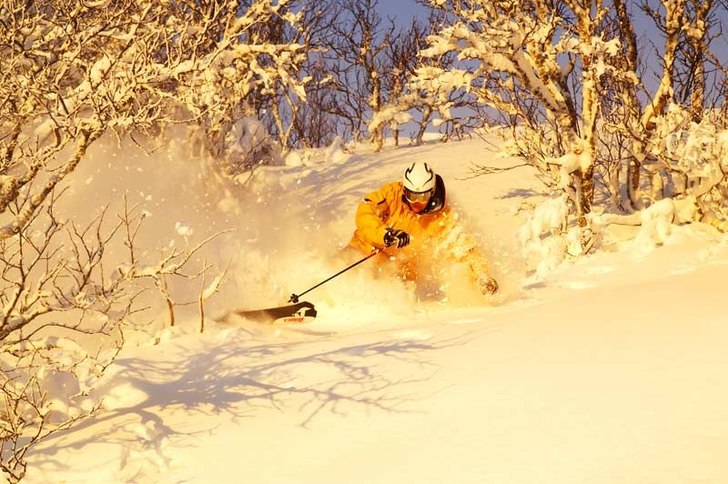 Helt sjuk ljus idag på övre delen av skutan! Vi . Foto: Johan Ståhlberg. Åkare: Reine Barkered.