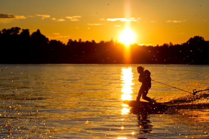 nice kväll. Foto: Marcus Olsson. Åkare: Mauritz.