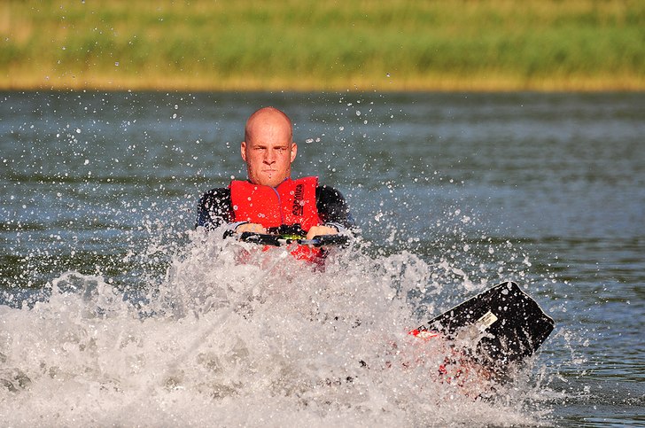 Första försöket att ta sig upp.. Foto: Daniel Skilberg.