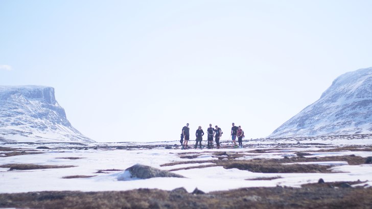 Toppturen upp på högra lapports toppen..