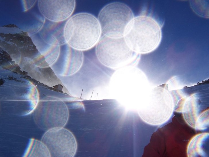 Snöyra på linsen, fräck effekt.. Foto: Andreas Peterson.