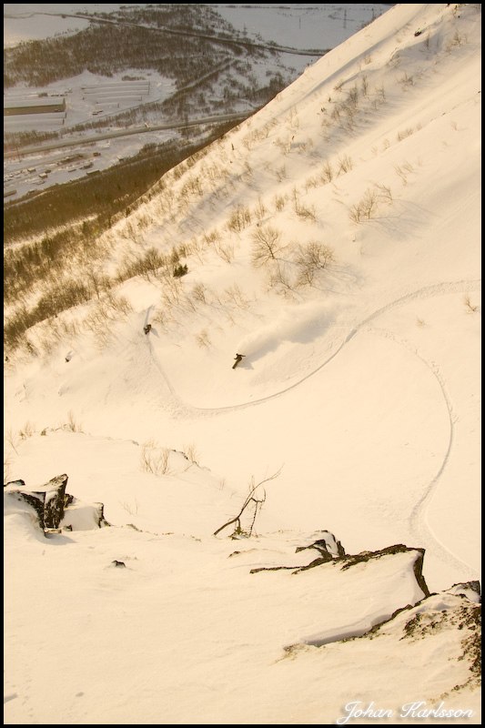 En av dom sista svängarna innan det var dags att . Foto: Johan Karlsson.