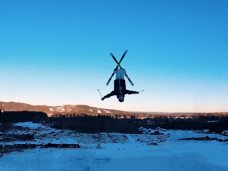 Linus Johansson skidglädje i SkiSunne..