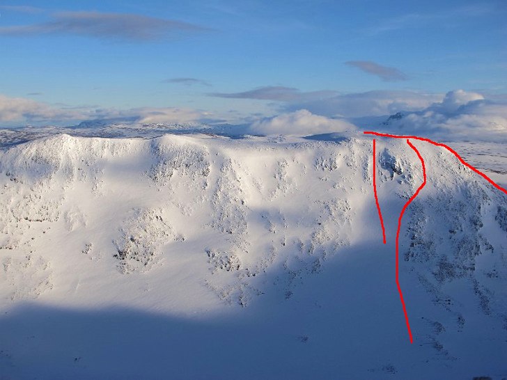 Getryggens baksida tillika nordsida. De flesta utg. Foto: Mattias Skantz.