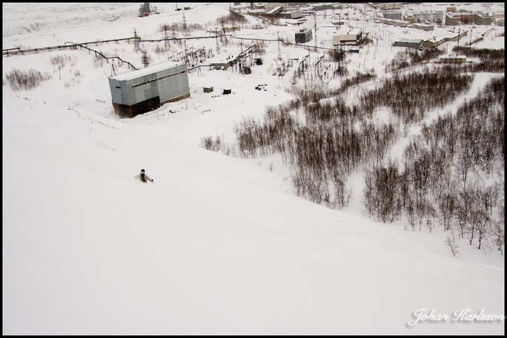 Tycker det ser ganska härligt ut när gruvans anl. Foto: Johan Karlsson. Åkare: Anders Hannu.