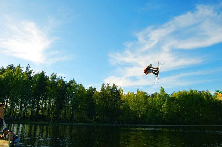 Nocopy var på besök i Orsa det slutade med hopp . Foto: Robin Eriksson. Åkare: Andreas.