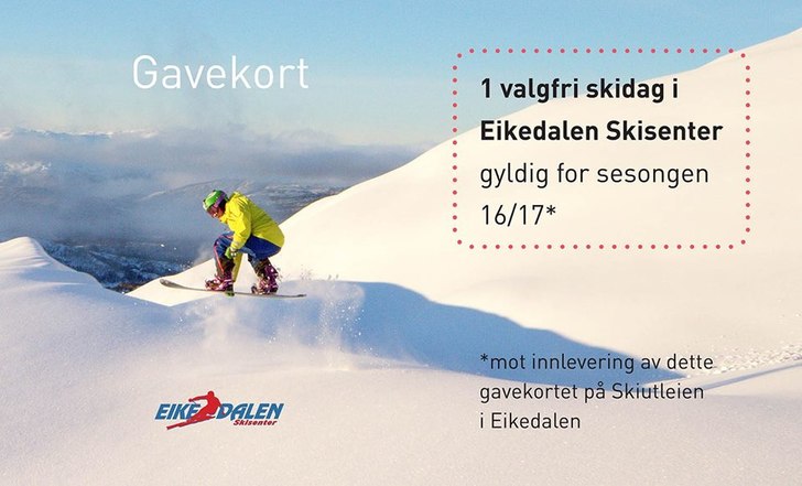 Julegavetips fra Eikedalen Skisenter!
Nå kan du k.