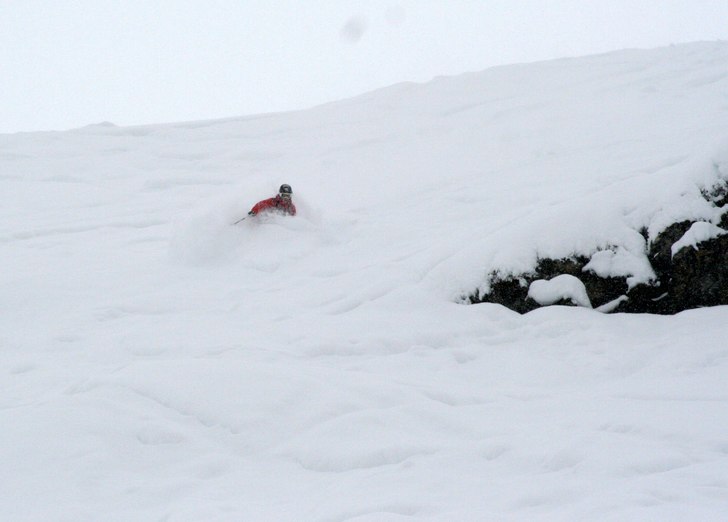 Visste inte riktigt hur droppet såg ut så jag fe. Foto: Susanne Nielsen. Åkare: Johan Larson.