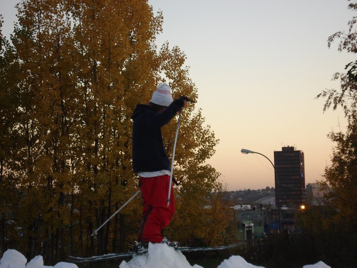 kul i snöhög. Foto: Fille gisen. Åkare: davvis.