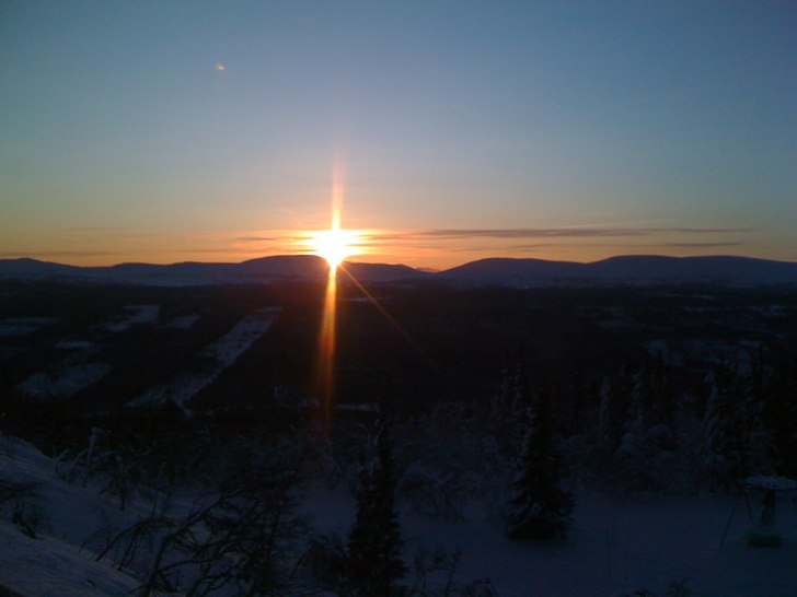 solnedgång i Funäs!. Foto: Chanen.