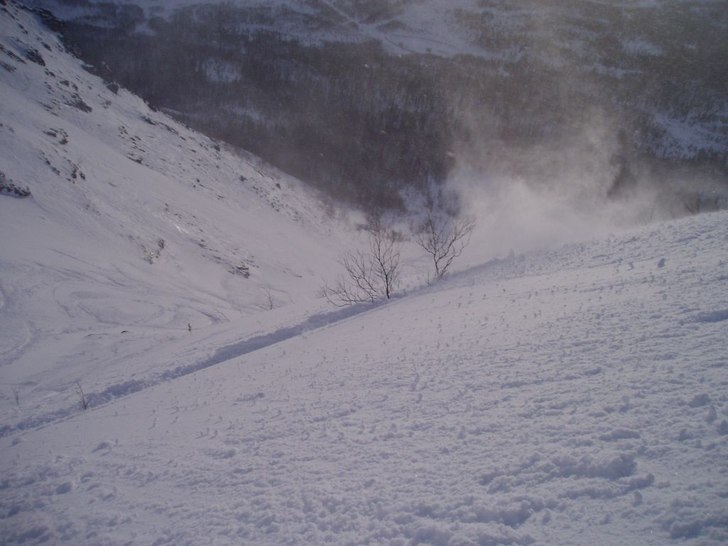 Ett grym puder dag som avslutades med  ett helt fa. Foto: Erik Häggroth.
