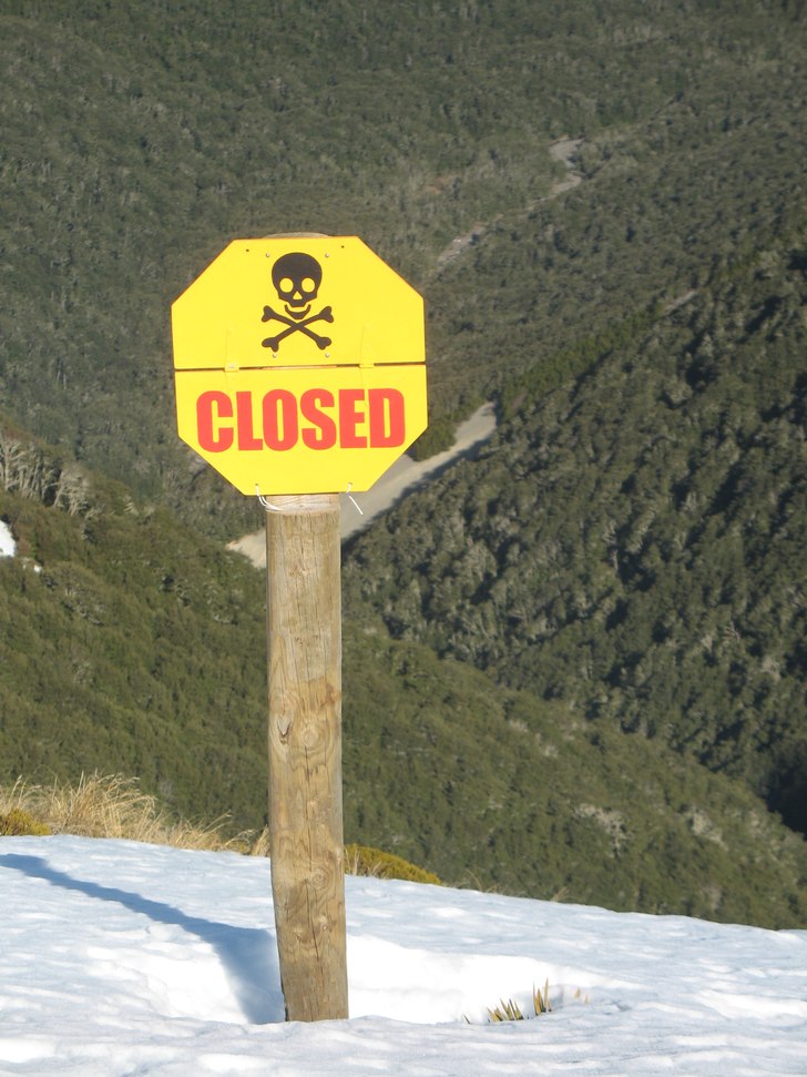 Barnbacken var avstängd.... Foto: Andreas Stridbo.