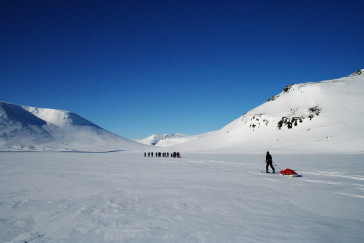 På tur genom Sarek..... Foto: Erik Brinkman.