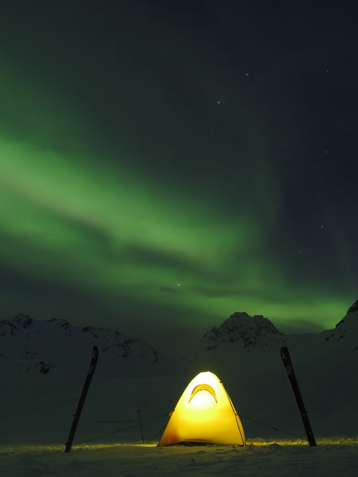 Camp i norrsken..