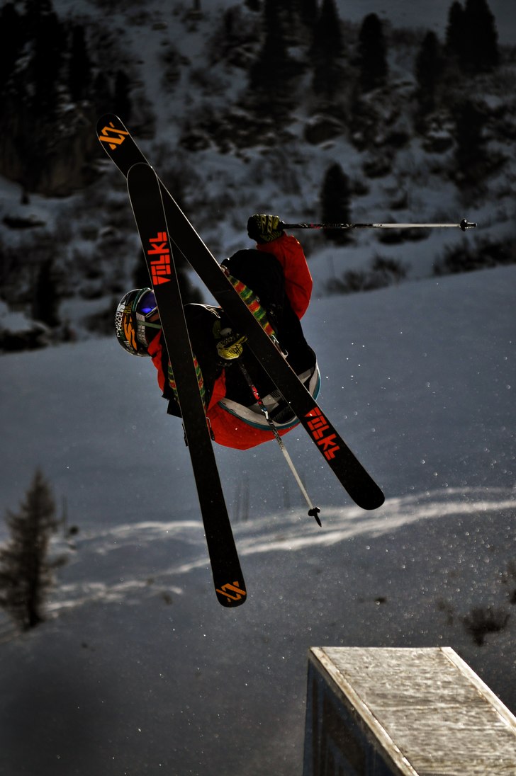 Camelboxen på tävlingen Mayrhofen Freeski Open. Foto: Hilla Aspman. Åkare: Markus Eder.