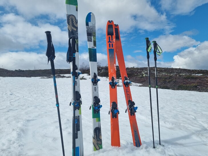 Skidåkning i juni på Dundret.