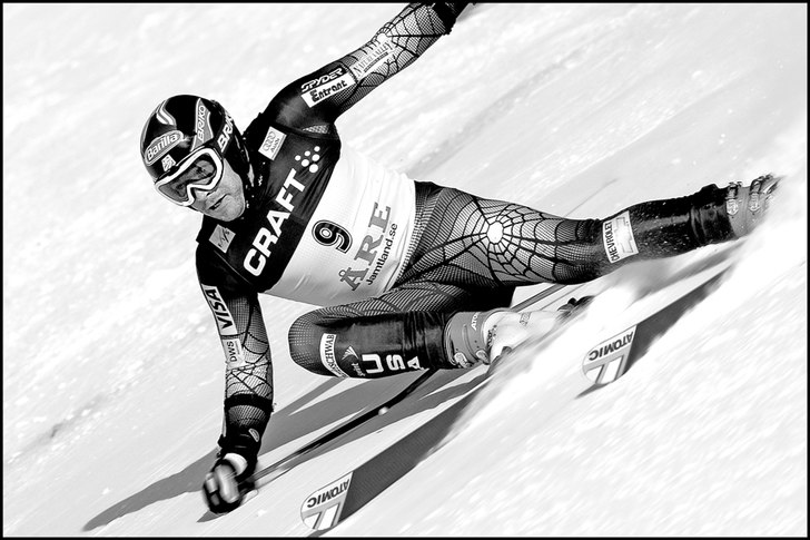 Bode Miller, Super-G, WC-finals 2006 Åre. Trots a. Foto: Ola Rockberg. Åkare: Bode Miller, USA.